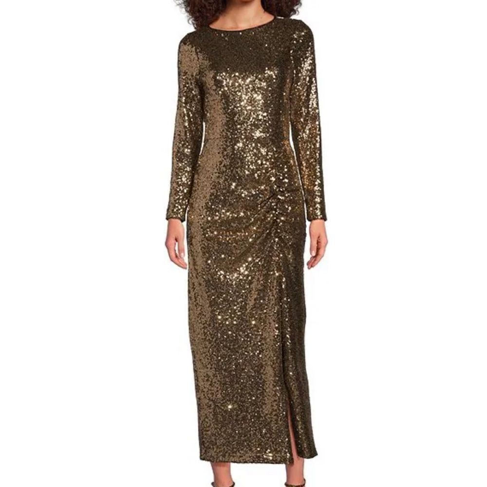 Alex Marie
Chloe Boat Neck Long Sleeve Sequin Dress-QQ8